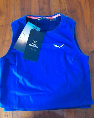 Salewa. Top corto senza maniche donna. NUOVO