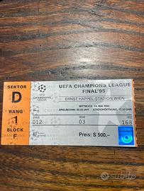Biglietto Finale Champions League 1995.
