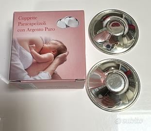 Coppette paracapezzoli allattamento in argento
