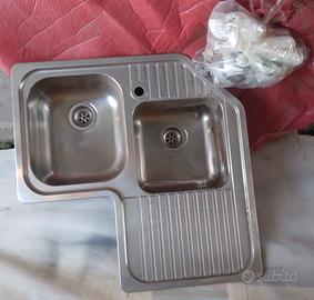 Lavandino acciaio inox ad angolo angolare nuovo