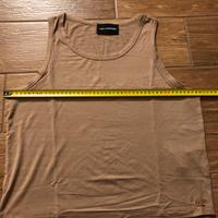 Canotta les copains beige con lamè