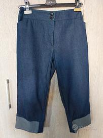 jeans con risvolto taglia S, 95% cotone 5%elastane
