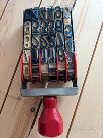 Timbro numeratore datario gigante 6 cifre Vintage