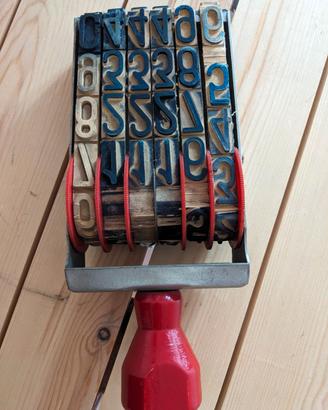 Timbro numeratore datario gigante 6 cifre Vintage