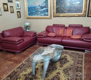 Splendido set salotto in pelle