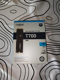 Crucial T700 SSD 2TB PCIe Gen5 NVMe M.2 12.400MB/s