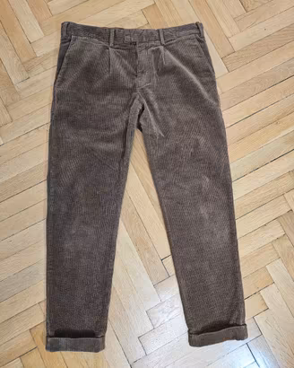 Pantaloni uomo Alcott velluto coste marrone tg 46