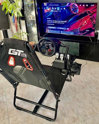 Sedia, volante g29, pedaliera, cambio logitech 29