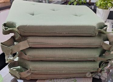 Cuscini per sedia da esterno verdi 40×40