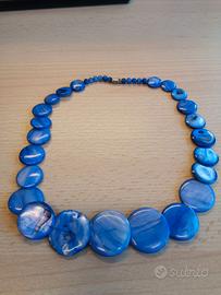 Collana originale pietre venezuelane colore blu