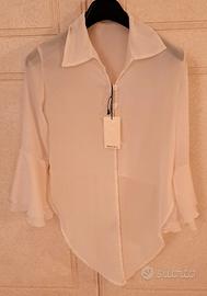 ELEGANTE CAMICETTA CON VOLANT. TG. 44. NUOVA