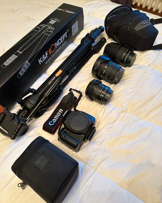 Canon EOS 550D Reflex + Obbiettivi e accessori