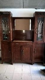 Vetrina antica intarsiata