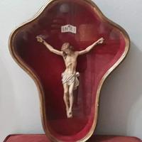 Cristo ligneo in cornice antica Primi 900