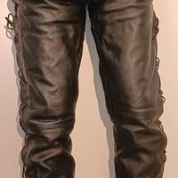 Pantaloni biker in pelle