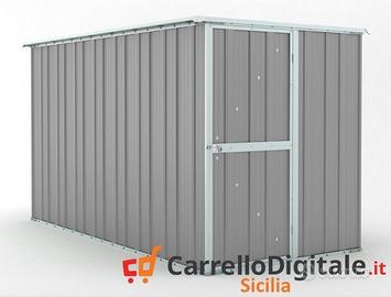 Deposito attrezzi giardino 175x307cm grigio chiaro