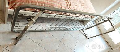 Rete letto singolo con gambe pieghevoli