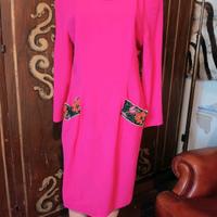 Abito Vintage Haute Couture crèpe di Lana TagliaML