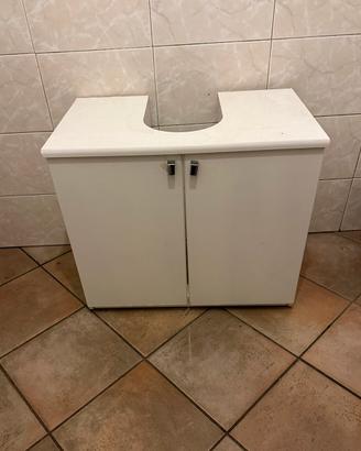 Mobiletto per lavandino bagno a colonna.