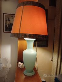 Lampadario con base azzurra