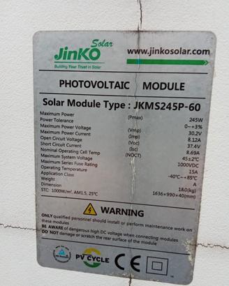 pannelli fotovoltaici jinko solar