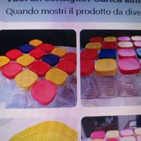 18 Contenitori Plastica medio/grandi con Coperchio