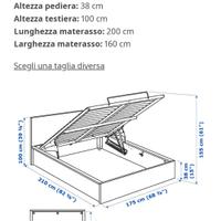 letto matrimoniale con contenitore 