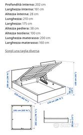 letto matrimoniale con contenitore 