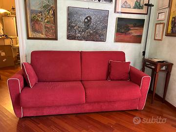 Divano letto bordeaux