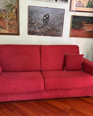 Divano letto bordeaux