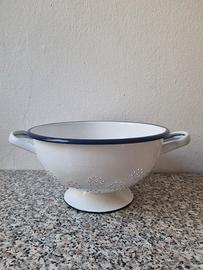 Scolapasta smaltato vintage