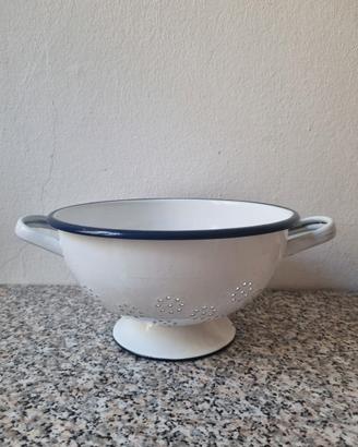 Scolapasta smaltato vintage