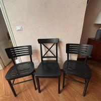 3 sedie color nero IKEA