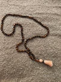 Mala (rosario) indiano in occhio di tigre