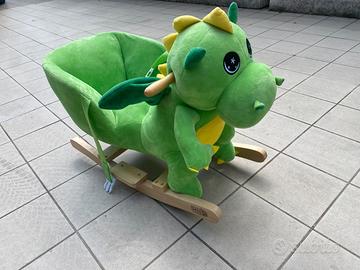 Cavalluccio a dondolo drago peluche NUOVO
