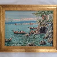 Francesco Castiglione dipinto olio su legno 