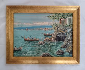 Francesco Castiglione dipinto olio su legno 