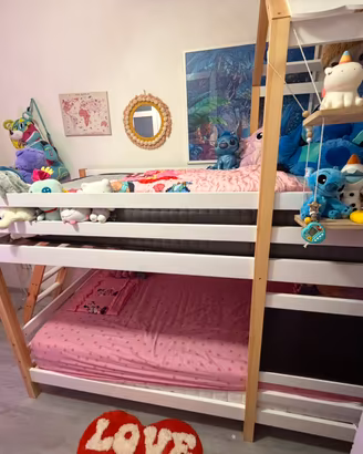 letto a castello mai utilizzato,