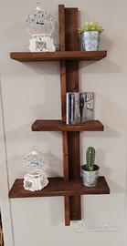 libreria sospesa mensole legno