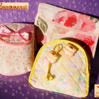 Vintage 1980 Astuccio Stoffa Fazzoletti Borsellino