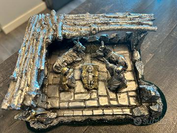 Presepe in laminato d'argento