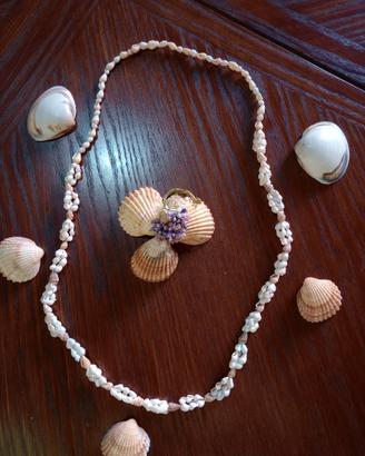 Collana Intrecciata con Conchiglie degli anni 70
