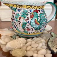 Caraffa ceramica Deruta ‘900 gallo De Sanctis