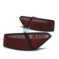 FANALI AUDI A5 07-11 LIGHT BAR ROSSO FUMÉ