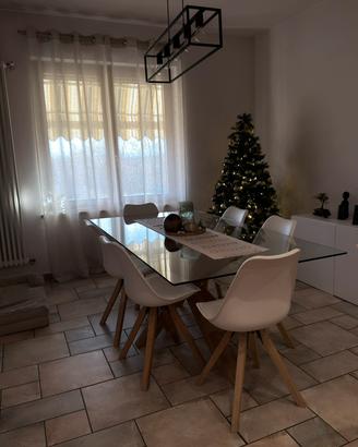 Set sedie e sgabelli moderni bianchi stile nordico