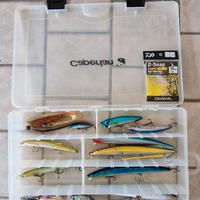 Artificiali pesca + contenitore artificiali 