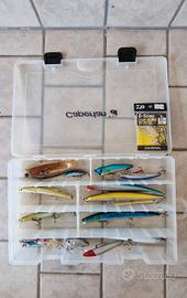 Artificiali pesca + contenitore artificiali 