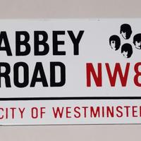 targhetta metallica Beatles Abbey Road 