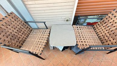 Set da esterno 2 poltrone + tavolino