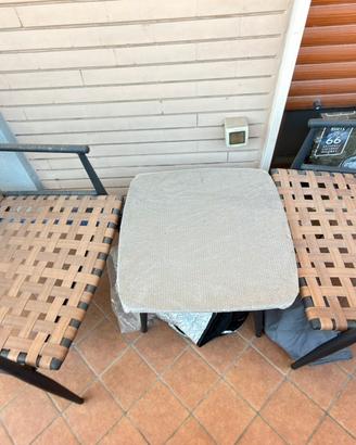 Set da esterno 2 poltrone + tavolino